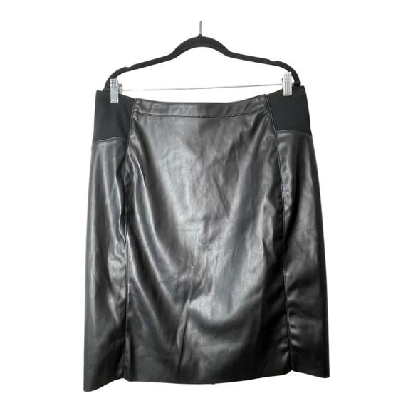 Vera Moda Stitch Fix Vegan Leather Pencil Skirt Pomona Sz 14 Matrix - Picture 2 of 8